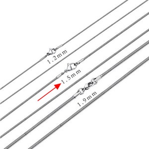 Snake Chain - Stainless Steel - Length Variations