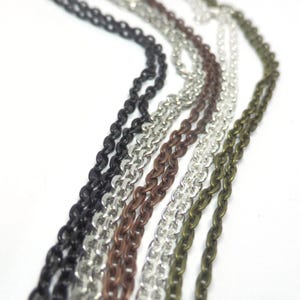 ケーブルチェーンネックレス：2mm x 3.5mmリンク（75cm、混合金属） - 卸売