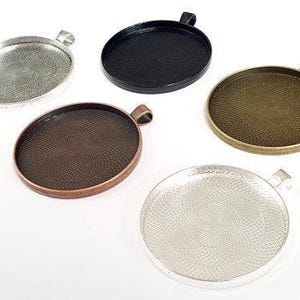 Pendant Bezel Frame: 45mm Round Deep - Nickel & Lead Free - Wholesale