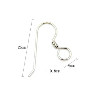 French Wire Earwires - Large Loop Coil, Nickel Safe Stainless Steel - Wholesale