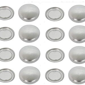 Botones planos de tela: 12 mm, estilo cóncavo - Sin costura de vástago - Venta al por mayor