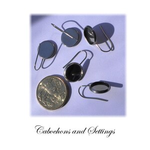 Bezel Earring Drops, Stainless Steel Smooth Edge (Fits 12mm Cabochons) - Wholesale image 4