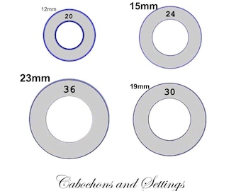 Self Cover Button Fabric Template (12mm, 15mm, 19mm, 23mm Sizes) - Wholesale