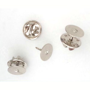 Lapel Pins - 4mm or 10mm Silver flatpad