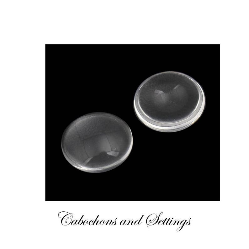 12mm Round Glass Magnifying Cabochons Clear number variations
