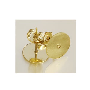 Light Champagne Gold on Stainless Steel Studs Gold Earring Studs Ear Post with Clutch Nickel Free