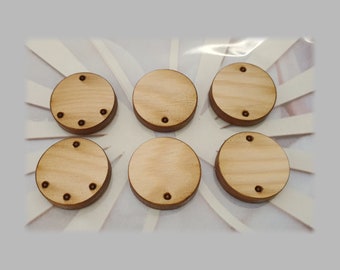 10 x 20mm Solid Wood Earring Connectors Tasmanian Timber Wood Blanks, Jewelry Blanks