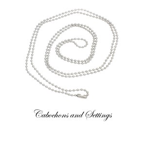 Stainless Steel 2.4mm Ball Chain Necklace Chain 2 Lengths to Choose From - AUSTRALIA