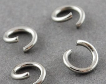 Open springringen - roestvrij staal, buitendiameter 6 mm, 8 mm, 10 mm - groothandel