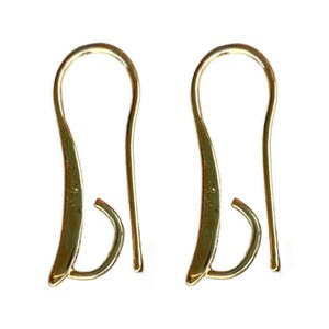 Ear Wires: Ornate, Gold Plated, Nickel Free - Large Open Loop Hooks - Wholesale