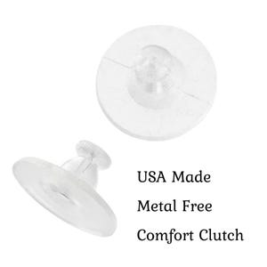 Boucles d'oreilles en titane avec coussinet de 4 mm, tige de 11,1 mm, coussinet en acier inoxydable fabriqué aux États-Unis hypoallergénique - Grossiste image 3