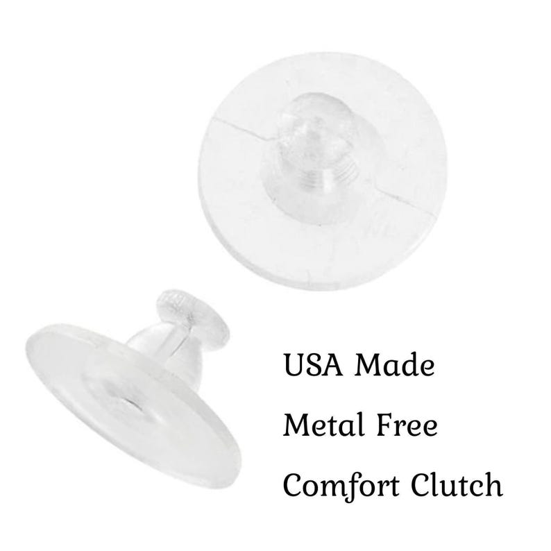 Boucles d'oreilles en titane avec coussinet de 4 mm, tige de 11,1 mm, coussinet en acier inoxydable fabriqué aux États-Unis hypoallergénique - Grossiste image 3
