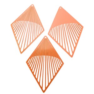 61mm Rhombus - Filigree Earring Charms