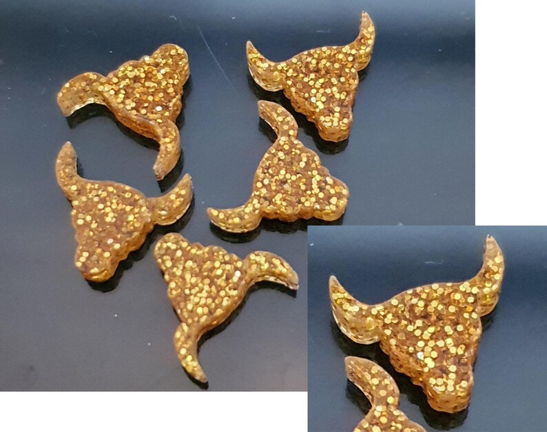 Cabochon in acrilico a forma di animali: elefante dalle lunghe corna, gatto, 12 mm, colorati, tagliati al laser - Vendita all'ingrosso immagine 8
