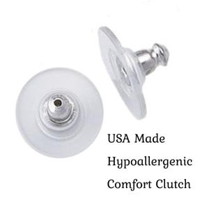 Boucles d'oreilles en titane avec coussinet de 4 mm, tige de 11,1 mm, coussinet en acier inoxydable fabriqué aux États-Unis hypoallergénique - Grossiste image 4