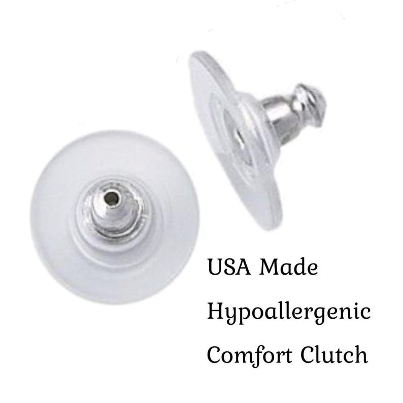 Boucles d'oreilles en titane avec coussinet de 4 mm, tige de 11,1 mm, coussinet en acier inoxydable fabriqué aux États-Unis hypoallergénique - Grossiste image 4