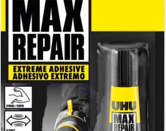 UHU Max Repair 8g, Adesivo Estremo Trasparente, Tecnologia Polimerica Senza Solventi