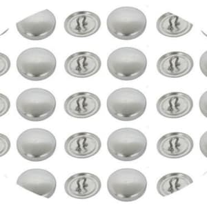 Self Cover Fabric Buttons 38mm Silver Shank Back DIY Tools - Wholesale