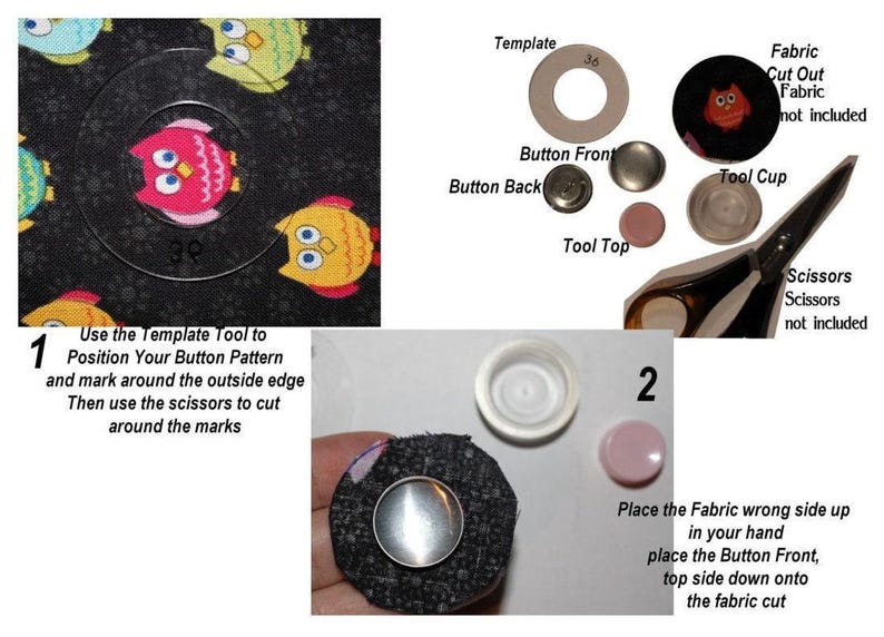 Craft Sewing Buttons: Fabric Covered Shank Backs 19mm - Wholesale image 2