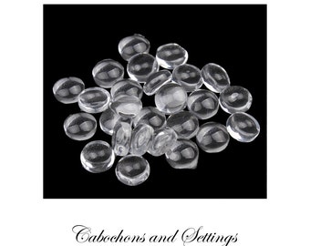 8mm Round Glass Magnifying Cabochons  8mm Clear