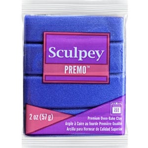 Polymerlerablock: Indigo Metallic Premo Sculpey (Mjuk, Flexibel, Hållbar) - Partihandel
