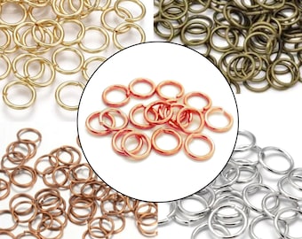 100 x Jump Rings Silver/Bronze/Copper/Rose Gold/Gold  Nickel Free Jumprings