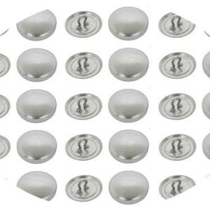 Self Cover Fabric Buttons 27mm - Silver Shank Back DIY Kit - Wholesale
