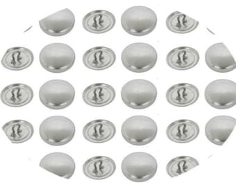 Self Cover Fabric Buttons 27mm - Silver Shank Back DIY Kit - Wholesale