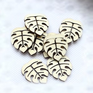 Cabochon MonsteraLeaf, perline, ciondoli taglio laser, scegli compensato di pioppo