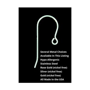 Silver French Ear Wire Earrings, Shiny Nickel Free Hypoallergenic - Wholesale