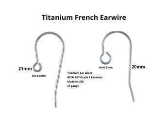 Boucles d'oreilles françaises en titane : fabriquées aux États-Unis, grandes boucles standard et hypoallergéniques - Vente en gros