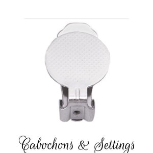 10 mm Strukturierte Pad Ohrclips Nicht durchbohrt Edelstahl für Cabochon