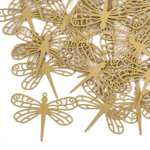 36mm Dragonfly - Filigree Earring Charms