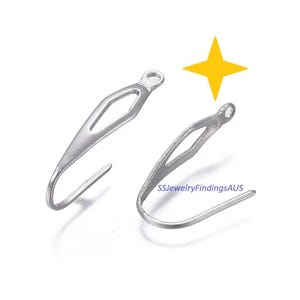 3 pares de ganchos para pendientes de acero inoxidable con forma de hoja ovalada/aro vertical, hipoalergénicos y resistentes al deslustre - Venta al por mayor