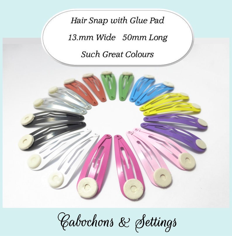 Hair Clips / Hair Snaps / Snap Clips With Glue Pad Lots of Etsy Australia