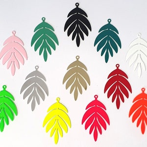 35mm Myrtle Leaf Filiigree Earring Pendants 11 Colours