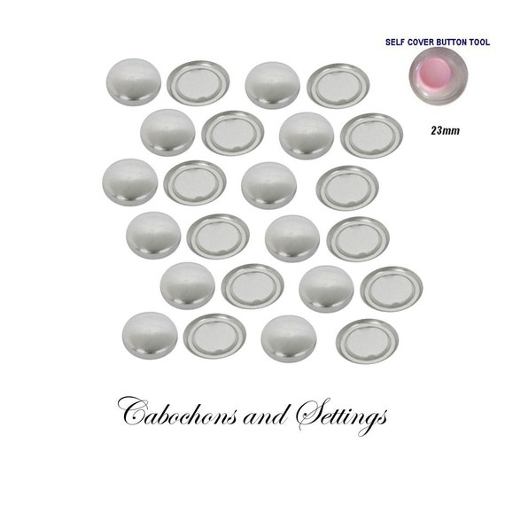 50 Buttons pieces FOR BACK ONLY 23mm Self Cover Shank Back Not the full button