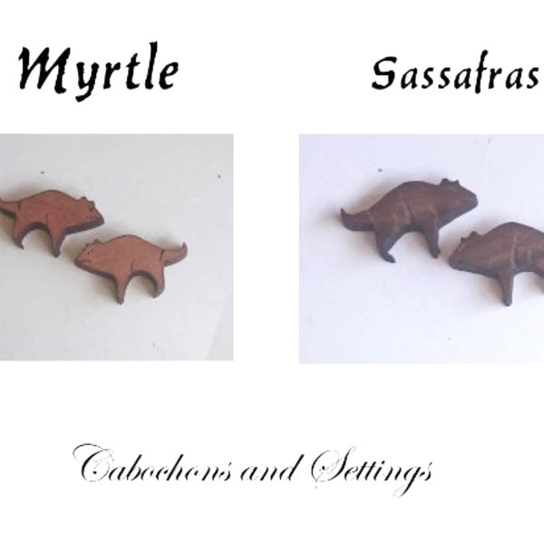 Tasmanian Devil Cabochons  Native Pristine Timbers Choose Laser Cut For Earrings etc  Number Choice  Made in AUSTRALIA