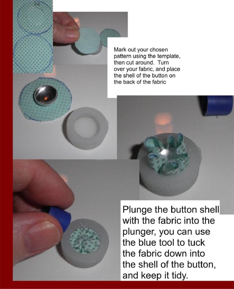 DIY Button Earrings Kit, Fabric Covered Buttons (hypoallergenic Steel ...