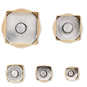 Juego de cortadores de arcilla de latón: 5 tamaños cuadrados con herramienta extraíble