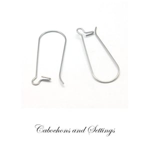 Surgical Steel Kidney Ear Wire (Hypoallergenic, Four Sizes) - Wholesale