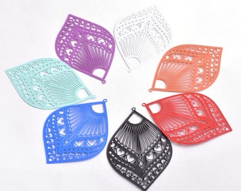 48mm Large Fan - Filigree Earring Charms