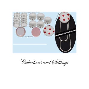 Fabric Button Bookmark Kit, DIY Paper Clips (Make 10 Large Bookmarks)