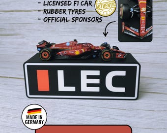 Luz LED de Charles Leclerc F1 / Regalo para fans de la Scuderia Ferrari de Fórmula 1