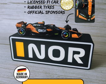 Lando Norris (McLaren Racing) inspired Nametag LED-Light | Gift for F1 / Formula 1 Fans