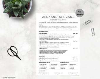 ATS-Friendly Canva Resume Bundle | 1–2 Page Resume, Cover Letter, References, Icons, Checklists & Job Application Kit