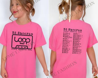 Ed Sheeran Loop Tour Kids T-Shirt –DTF Print- Oversized North America 2026 Concert Tee