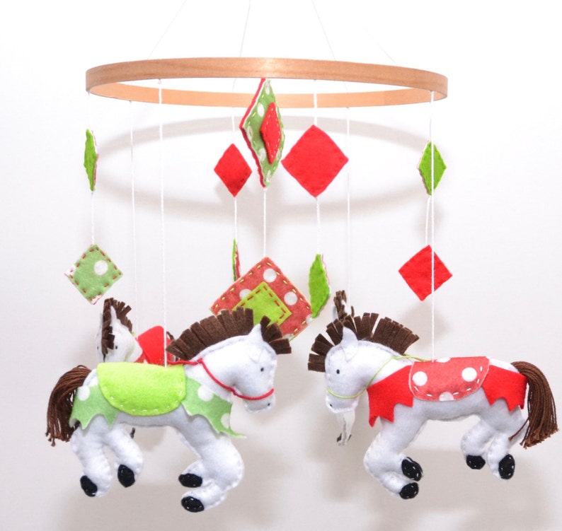 Horse Mobile Baby mobile crib mobile felt horses baby Etsy