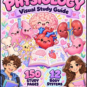 Ensemble de guides d'étude d'anatomie et de physiologie | 12 systèmes du corps, 150 pages (PDF imprimable)