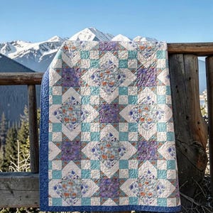 Flying Geese Quilt Pattern PDF, Beginner Patchwork Tutorial, 70 Inch Quilt